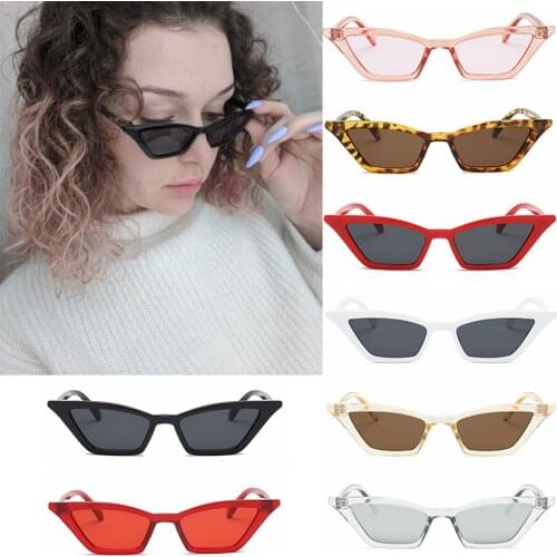 Summer Fashion Women Vintage Cat Eye Sunglasses Small Frame UV400 Sun Shades Glasses Street Eyewear Cycling Outdoor SunGlasses