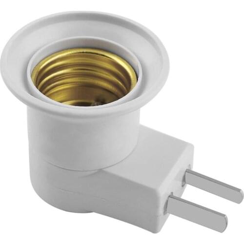 1Pc E27 Lamp Socket US Plug Adapter White LED Light Base ON/OFF Bulb Socket Converter Lamp Holder Extender Bulb Light Stand