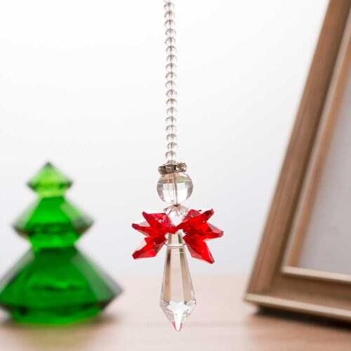 1 pcs Rainbow Angel Suncatcher Crystal Guardian Angel Chakra Sun Catchers Rear View Mirror Car Charm Home Decor