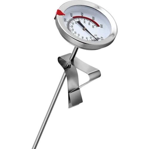 12 inch Mechanical Meat Thermometer Instant Read, Long Stem, Waterproof, No Battery Required, Stainless Steel Deep Fry Thermomet