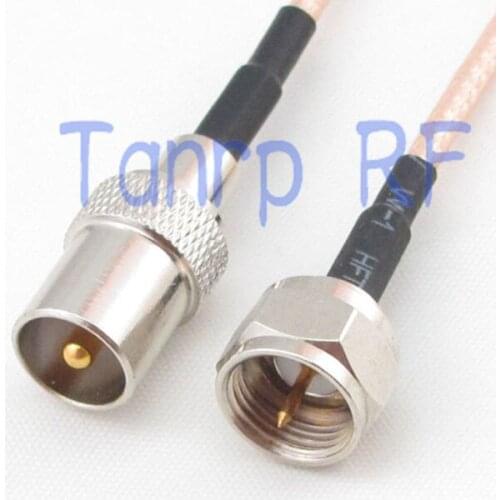 12in TV male to F male plug RF adapter connector 30CM Pigtail coaxial jumper extension cord cable RG316
