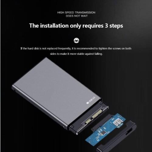 2.5 Inch SSD Notebook Hard Drive Box SATA External USB 3.0 6TB High-speed Transmission Hard-disk Enclosure