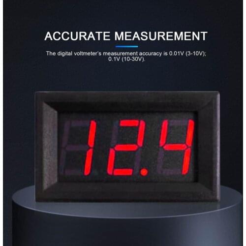 3.5-30V LED LED Digital Voltmeter Ammeter For Car Motocycle Diagnostic Tools Protector Voltage Current Meter Volt Detector Test