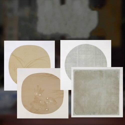 34*34cm Thicken Silk Cloth Xuan Paper Cards Calligraphy Painting Half-Ripe Rice Paper Card Mounting Paper Cards Carta Di Riso