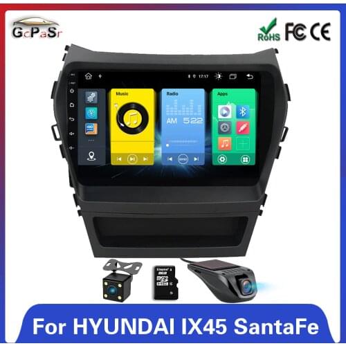 4G+64G Android 10 For HYUNDAI IX45 SantaFe 2013 - 2017 Multimedia Stereo Car DVD Player Navigation GPS Radio WIFI IPS No 2 Din