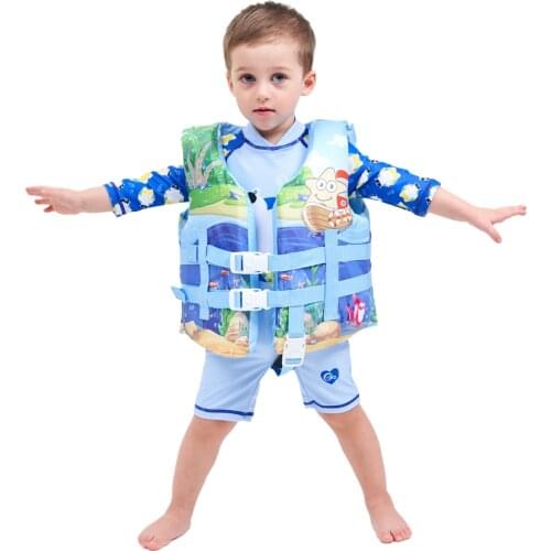 5 Styles Kids Swimming Life Vest Cartoon Animals Print Flotage Life Jacket with Lockable Buckles for Girls Boys 2-8 Years