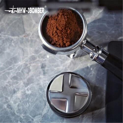 51/53/58mm Four Angled Slope Coffee Distributor Coffee Distribution Tool Professional Espresso Hand Tampers Coffee Powder Hammer