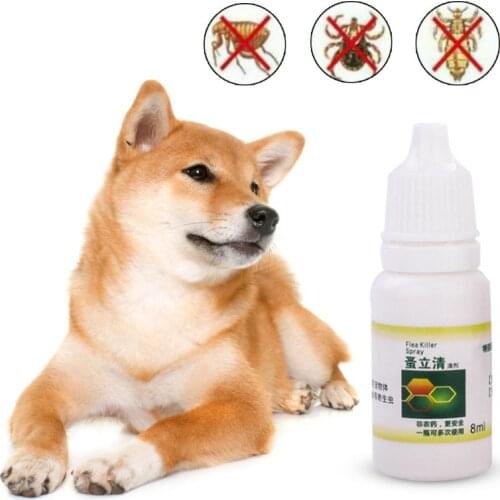8ml Pet Dog Cat Flea Tick Killer Anti-flea Insecticide Spray Lice Insect Remover Liquid