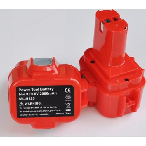 2PCS 9.6V Ni-Cd rechargeable battery cell pack 2000mah for makita cordless Electric drill screwdriver 6207D 6222D 6226D 6260D