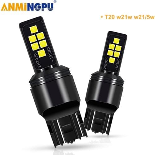 ANMINGPU 2x Signal Lamp 7443 Led W21/5W T20 7440 W21W WY21W 3030SMD 3157 Led Bulb T25 P27W P27/7W Reversing Lights Brake Light