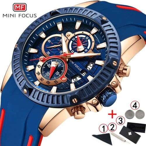 Watch Men 2019 MINI FOCUS Waterproof Silicone Wrist Watches Mens Luxury Brand Top Fashion Sport Wristwatch Men Quartz Male Clock