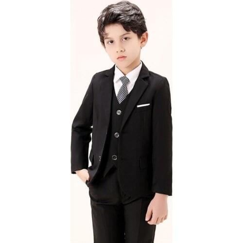 Flower Baby Boys Wedding Suit School Kids Blazer Jacket Gentleman Birthday Formal Dress Children violin dance show Costume