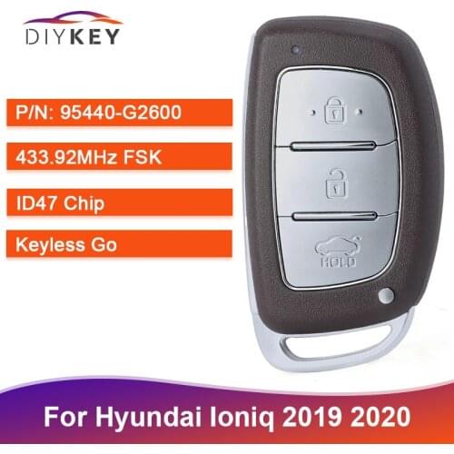 DIYKEY 95440-G2600 for Hyundai Ioniq 2019 2020 433.92MHz ID47 Passive Keyless Entry Go Proximity Smart Remote Key Replacement