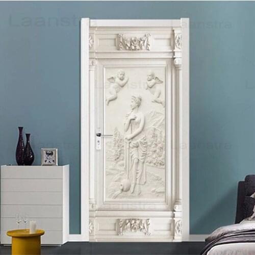 European Style Door Sticker Home Decoration Wall Stickers Fairy Angel Door Decals Three-Dimensional Visual Sense Waterproof
