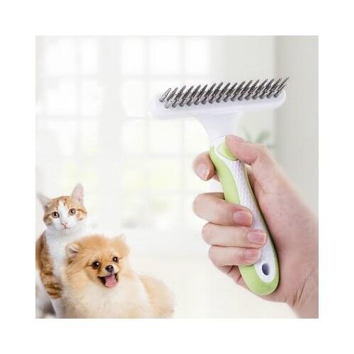 Pet Double-Row Rake Comb, Remove Knot Pet Comb, Pet Cleaning Supplies, Pet Comb, Universal For Cats and Dogs Dog Grooming