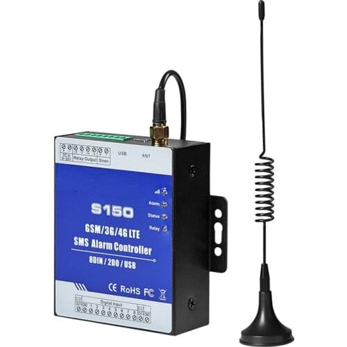 S150 GSM/3G/4G SMS alarm Controller used for GSM Access Control System, GSM Gate Opener,Automatic monitoring,Valve control