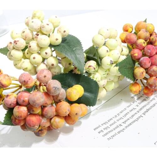 Simulation Christmas Berry Blueberry Artificial Red White Berries Cherry Fake Flower For Home Arrangement Wedding Decoration