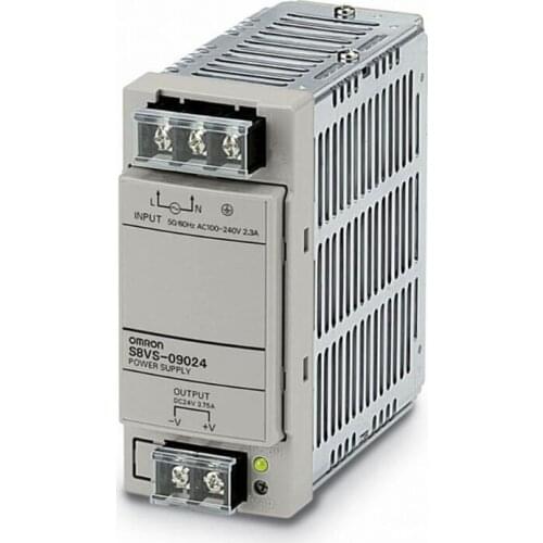 Power supply, 90W, 100-240 VAC input, 24 VDC 3.75A output, DIN rail mounting, basic model