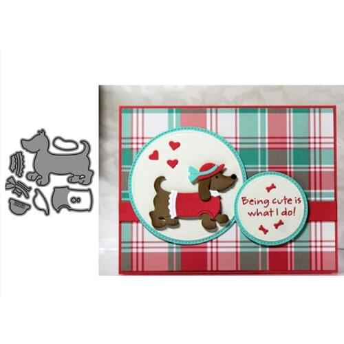Julyarts Dog New Cutting Dies Scrapbooking Material Crafts Greeting Cutting Dies Carbon Steel Embossing Stencil Card Cutting Die