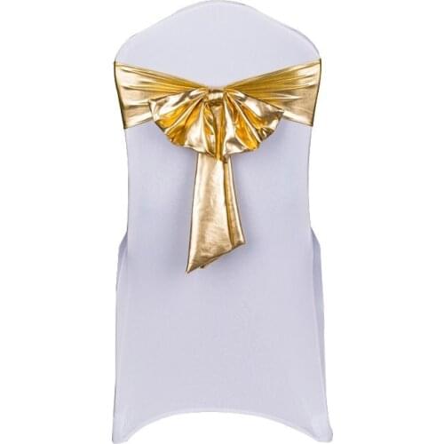 Banquet Chairs Sashes Free Fasten Ironing Silver Elastic Flower Sash Adjustable Beautiful Ceremony Bow For Belt-ties Bow-band