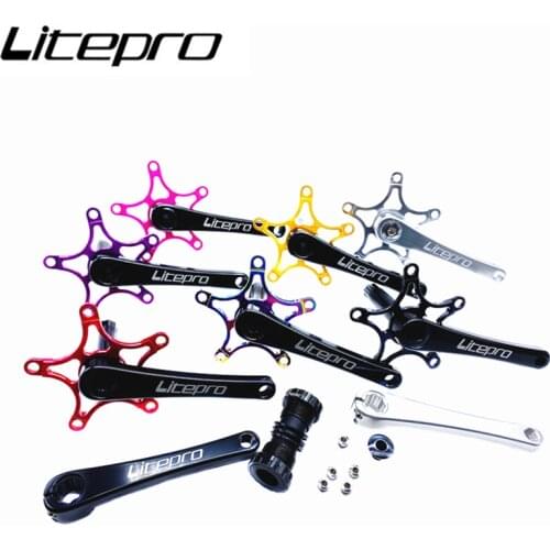 Litepro For Brompton Folding Bicycle Integrated Hollow Crank Aluminum Alloy 412 Lightweight Bike Crankset Parts