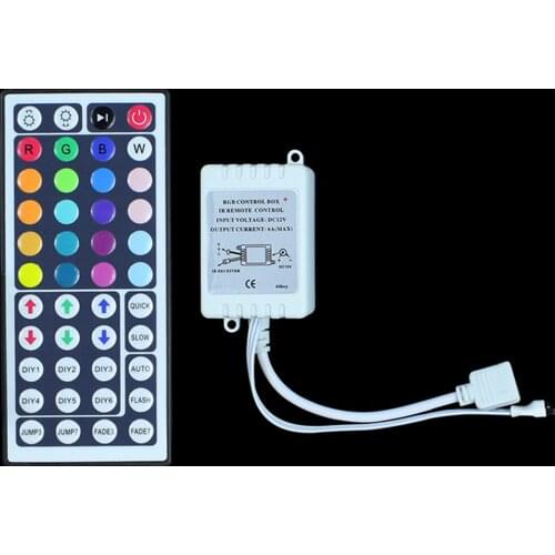 DC12-24V 6A IR Remote Dimmer 44 Keys Mini LED IR RGB Remote Controller for 3528 & 5050 RGB LED Strip Lights free shipping