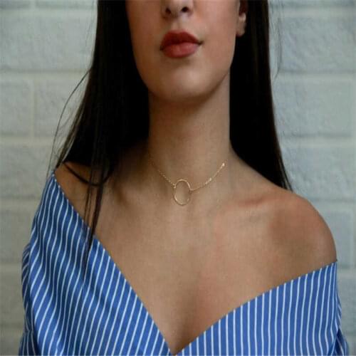Fashion Circle Woman Simplicity temperament Appointment choker Outline Necklace