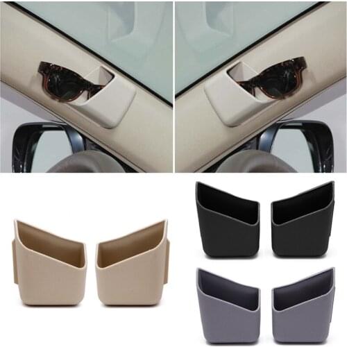 2019 New 1 Pair Plastic Universal Car Auto Accessories Glasses Organizer Storage Box Holder 3 Colors Auto Decoration