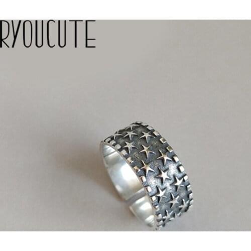 New Trendy Personality Punk Star Rings For Women Lady Resizable Size Rings Party Jewelry Charm Gifts 2021