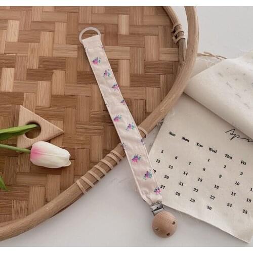 Newborn Lace Floral Pacifier Chain Nipple Holder Leash Strap Soother Nursing Teether Dummy Clip Shower Gifts