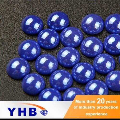 Bulk china hotfix rhinestones Sapphire rhinestone ceramic pearls for choker