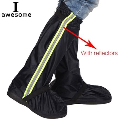 Retail wholesale Shoes Cover Non Slip Boots With Reflectors Reusable Rain Cover For Shoes Waterproof Motorcycle Shoes Covers