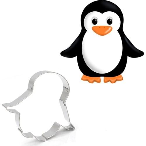 Penguin Stainless Steel Cutting Biscuit Mould Cake Fruit Sugar Mold Baking Tools