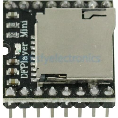 DFPlayer Mini MP3 DF Player Module Board MP3 Audio Voice Decode Board For Arduino Supporting TF Card U-Disk IO/Serial Port/AD