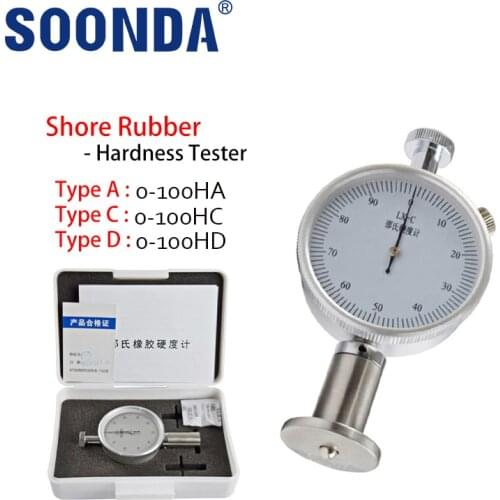 Shore Durometer Portable A,C,D,Type Hardness Tester For Vulcanized Rubber Silicone Tire Plastic Products Usage Hand-Held Measure