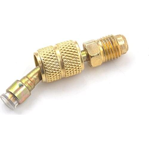 Durable Split Ductless Service Port Adapter 5/16" SAE Female to 1/4" SAE Male Brass Air Condition R410a Adaptor Connector