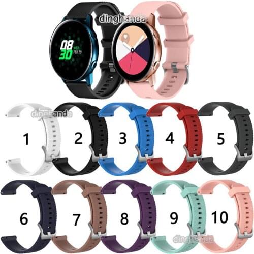 Soft Silicone Strap Replacement Watch Band For Samsung Galaxy Watch Active/Active2 40mm 44mm /Watch3 41mm/ 42mm/Sport R600
