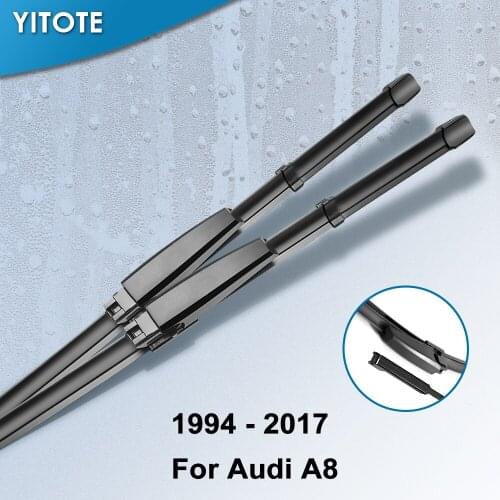 YITOTE Windscreen Wiper Blades for Audi A8 D2 / D3 / D4 Fit Hook Arms / Slider Arms / Push Button Arms From 1994 to 2017