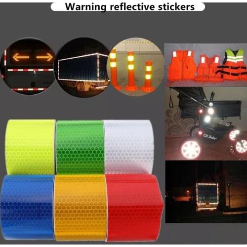 5CM*3M Car Bike Bicycles Motorcycles Safety Warning Stage Fairways Reflective Self Adhesive Tape Strip Conspicuity