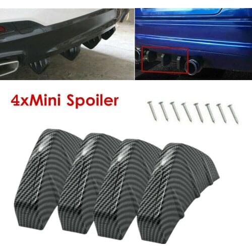 4PCS universal car modified rear bumper cast shark diffuser spoiler small surrounded by bumper chassis decorative
