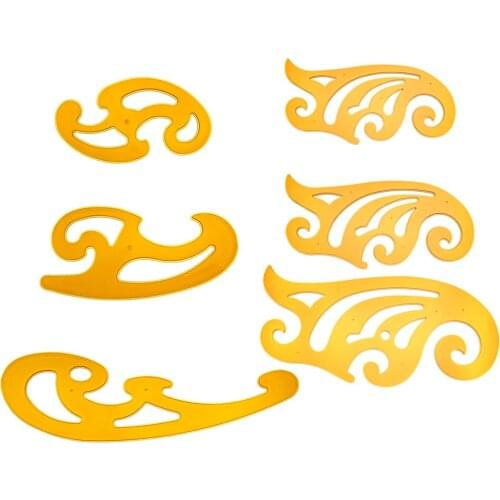 Uxcell 6pcs Curve Ruler Multi-function Comic Template Tool for Drafting Drawing 1 Set