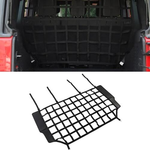 Dog Barrier Protection Isolation Pet Barrier Net Trunk Safety Mesh for Jeep Wrangler JK JL JT 2007-2019 2020 PVC Car Accessory