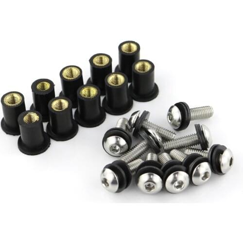 10 Pcs M5*16 Windscreen Bolts Kits For Honda CBR125R CBR150R CBR250R CBR300R CBR250RR CBR400R CBR500R CBR600F CBR650F CBR650R