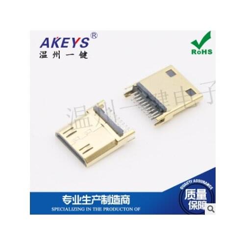 10 PCS HDMI C type head clamp board 1.0 gold-plated HDMI socket high-definition joint welded