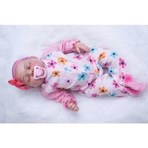 22" 55cm Vinyl Dolls Real Lifelike Reborn Babe Doll Girl Pink Brinquedos Silicone Babies Boneca Birthday Christmas Gifts Toys