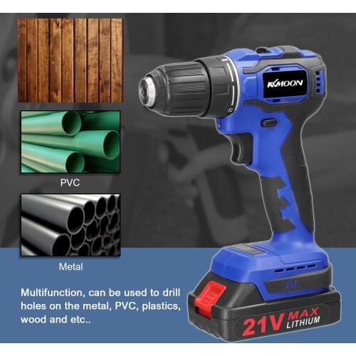 Household Cordless Electric Drill 2 Speed Control Modes Rotation Ways Adjustment 21 Gears of Torques Adjustable Mini Screwdriver