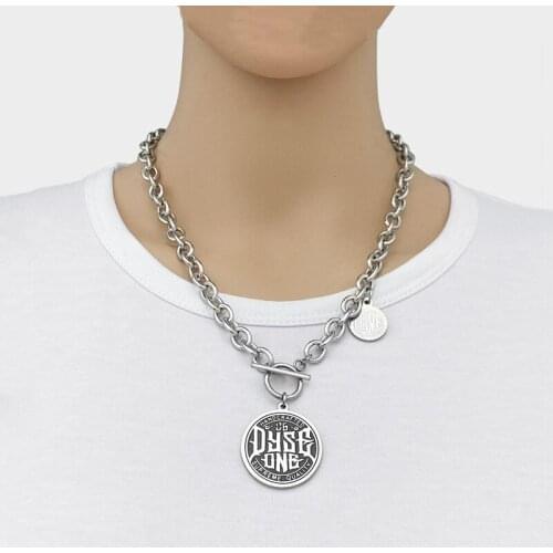 Fashion combination letter stainless steel short necklace titanium steel men and women all-match clavicle chain hot sale