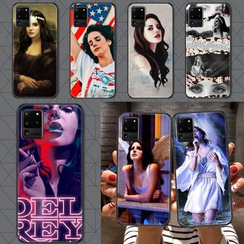 Singer Lana Del Rey Phone case For Samsung Galaxy Note 4 8 9 10 20 S8 S9 S10 S10E S20 Plus UITRA Ultra black silicone waterproof