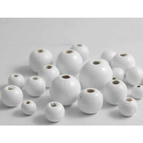 Wooden beads Random Mixed Color Round Wood Beads for Jewellry Making DIY Pacifier Clips Beading