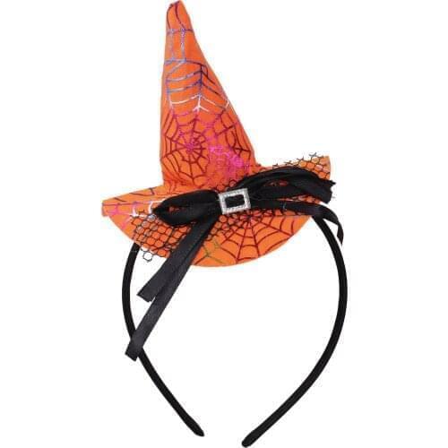 Kid Girls Halloween Witch Pointed Hat Funny Party Headbands Witch Pointed Hat Hairpin Kid Masquerade Halloween Party Decor Gifts